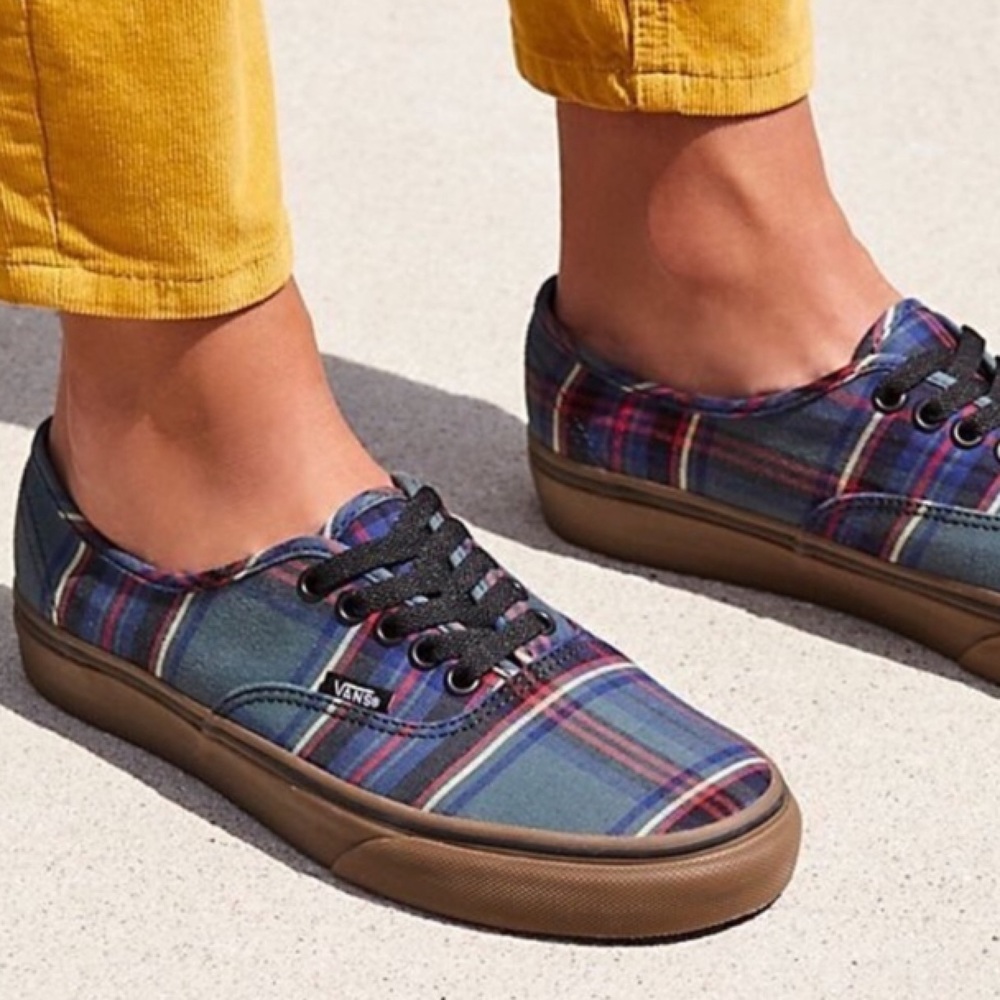 AUTHENTIC VANS 🦄TARTAR GUM BLACK PLAID CLASSIC BRAND NEW 🆕